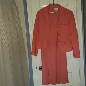 Bob Mackie coral dress and jacket. Size 10
